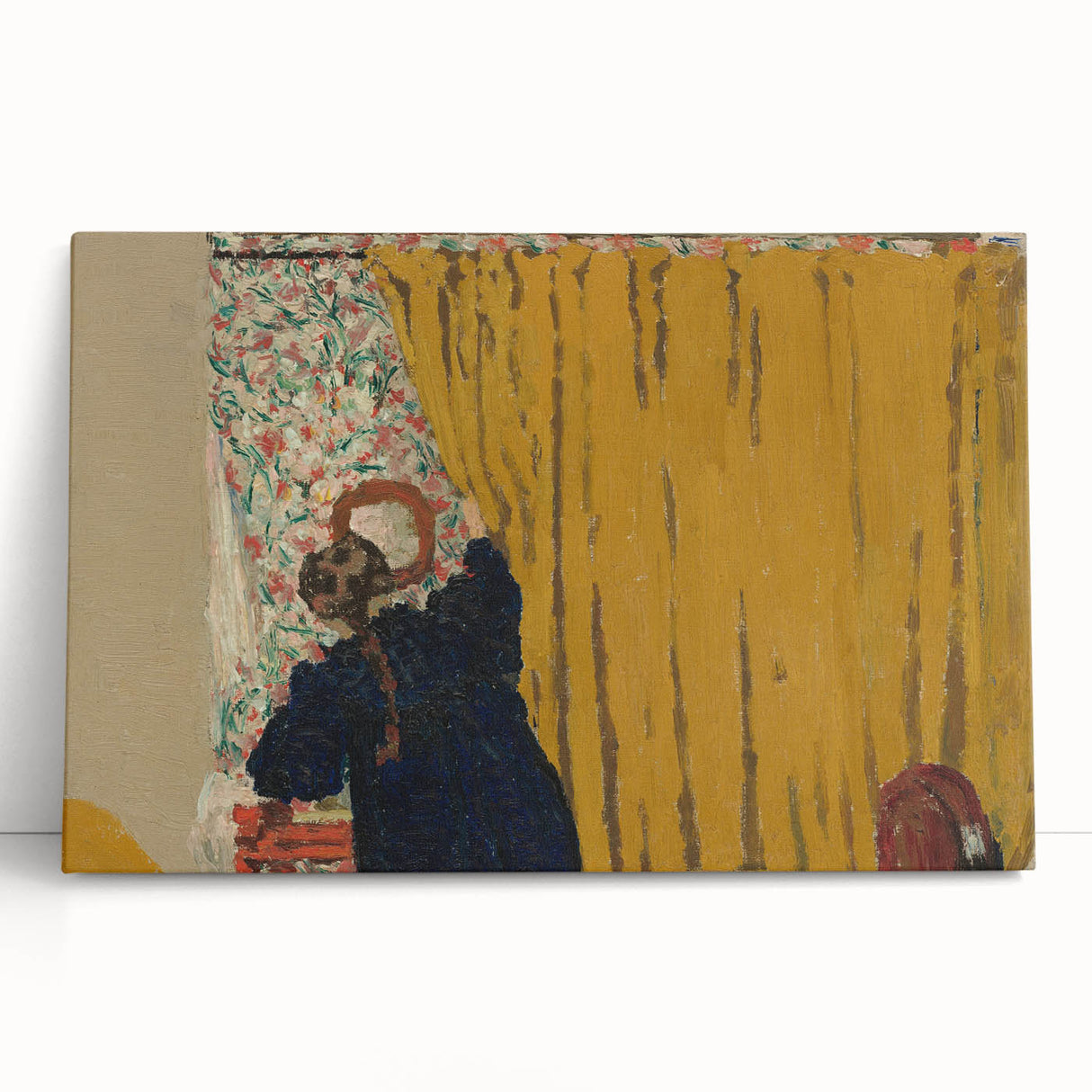 Modern Wall Art - The Yellow Curtain with Abstract Details