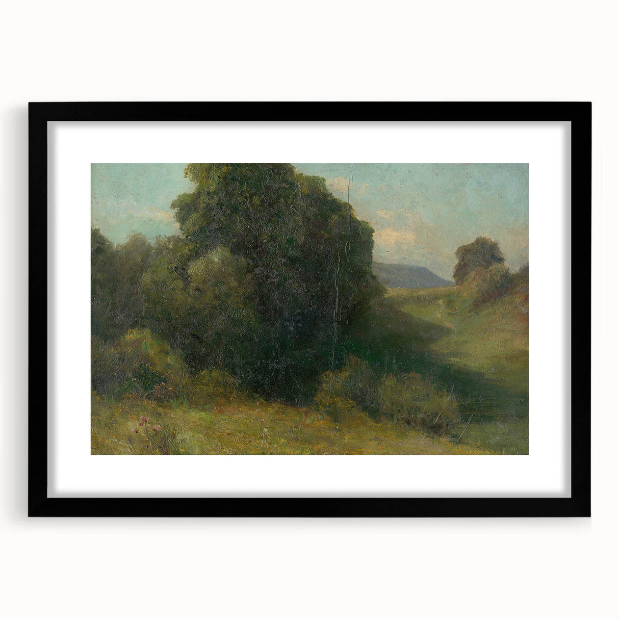 Modern Wall Art - Serene Valley Landscape with Lush Greens