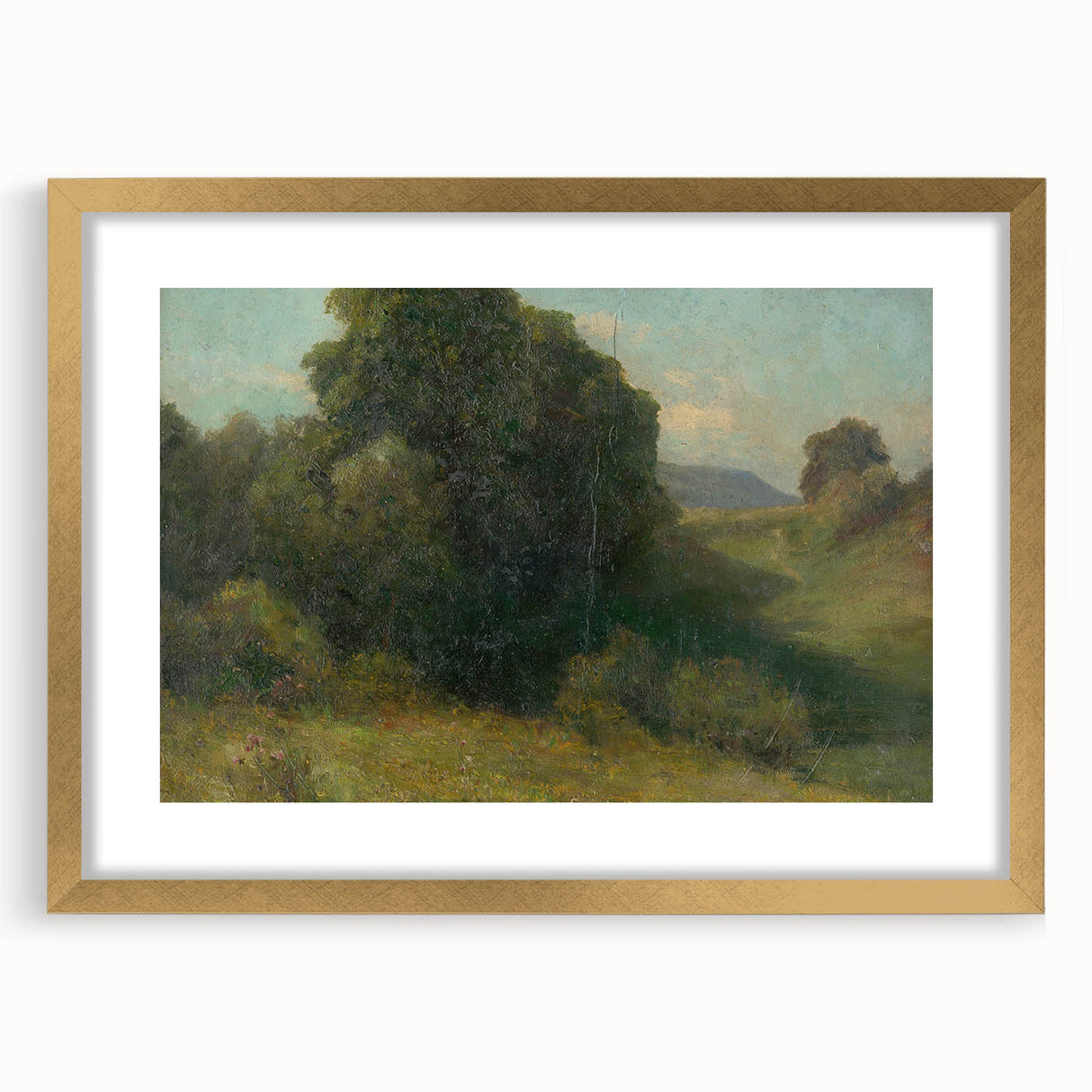 Modern Wall Art - Serene Valley Landscape with Lush Greens
