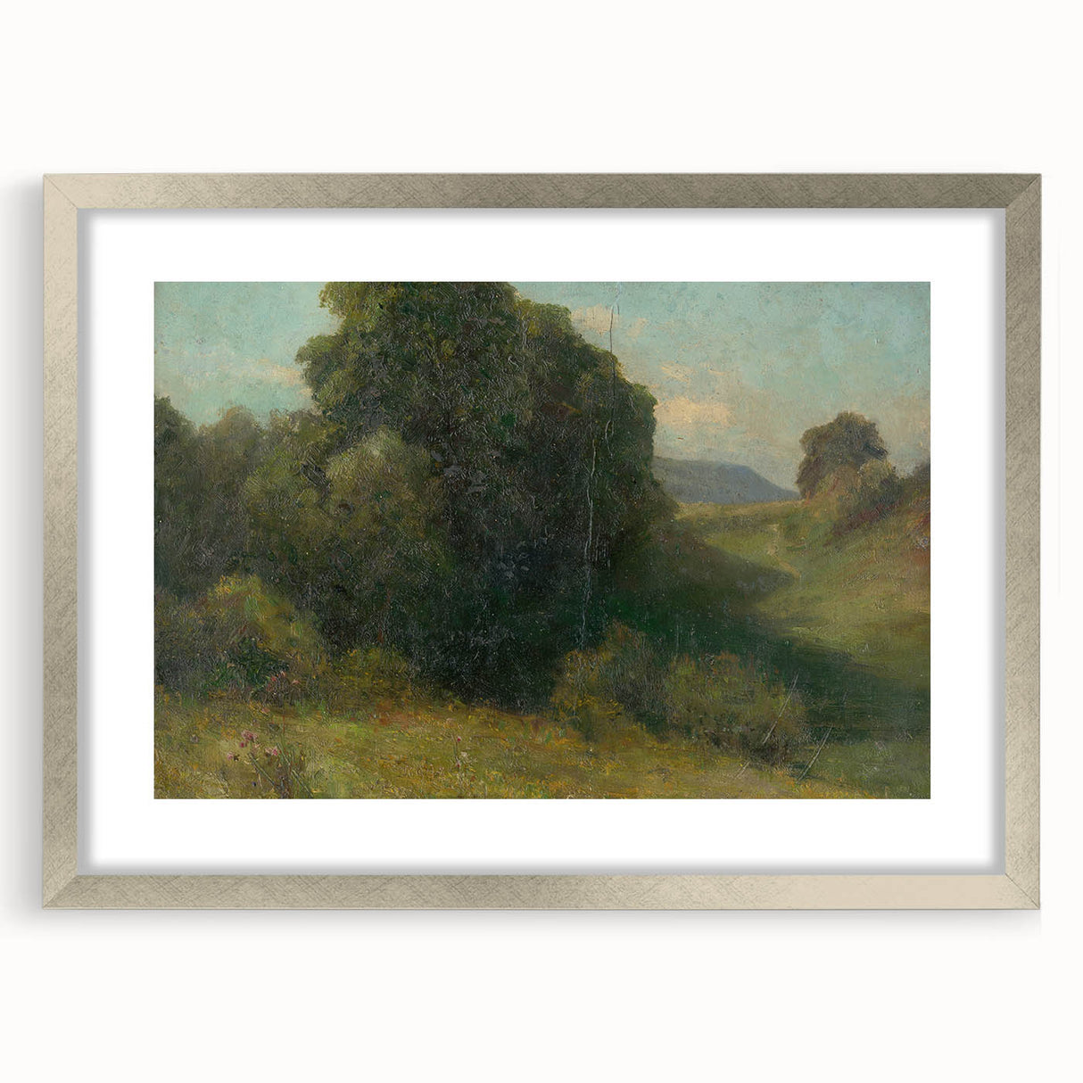Modern Wall Art - Serene Valley Landscape with Lush Greens