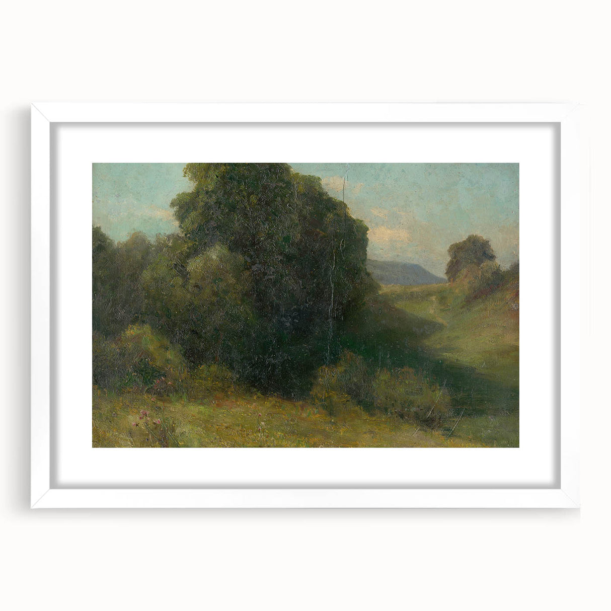 Modern Wall Art - Serene Valley Landscape with Lush Greens