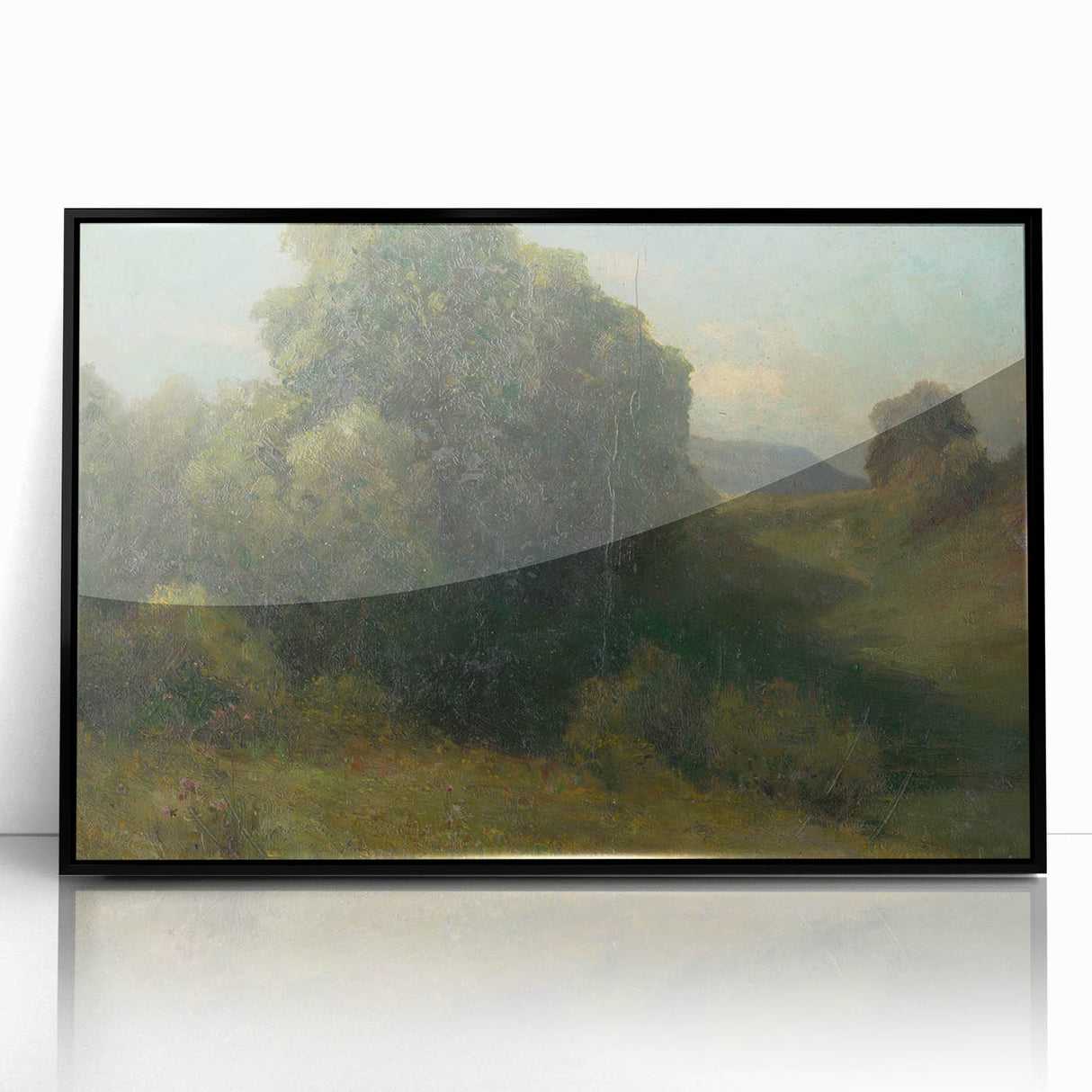 Modern Wall Art - Serene Valley Landscape with Lush Greens