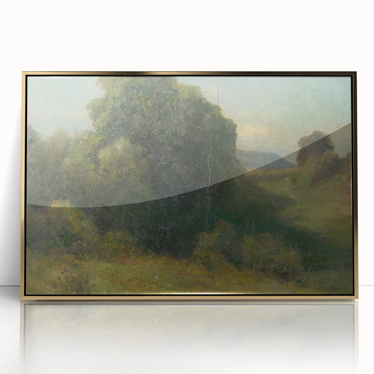 Modern Wall Art - Serene Valley Landscape with Lush Greens
