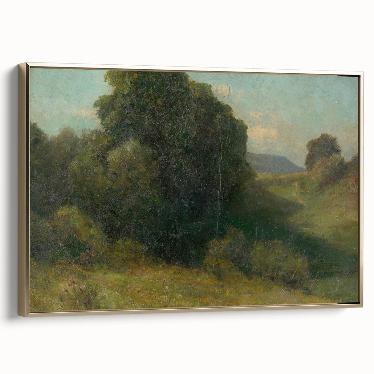 Modern Wall Art - Serene Valley Landscape with Lush Greens