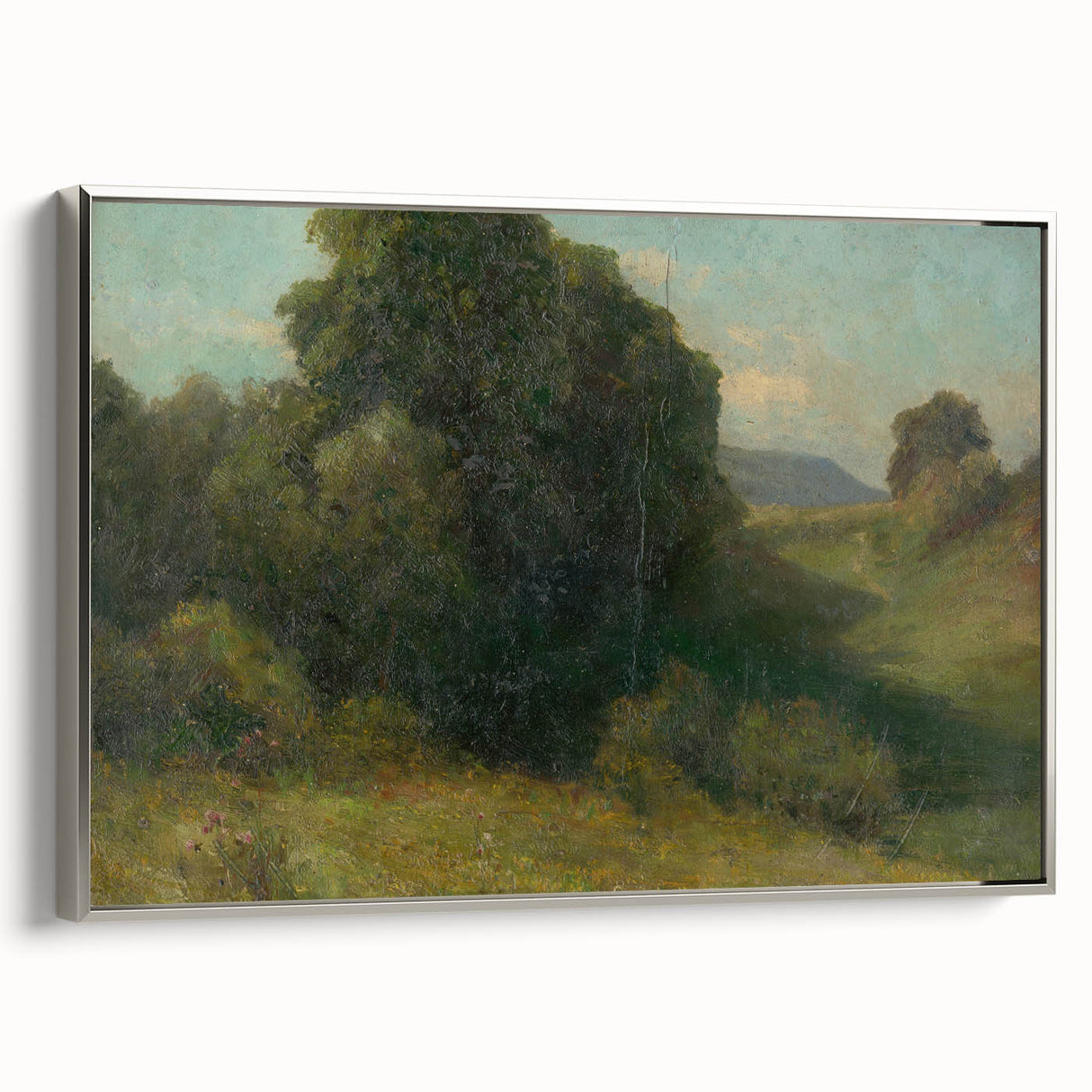 Modern Wall Art - Serene Valley Landscape with Lush Greens