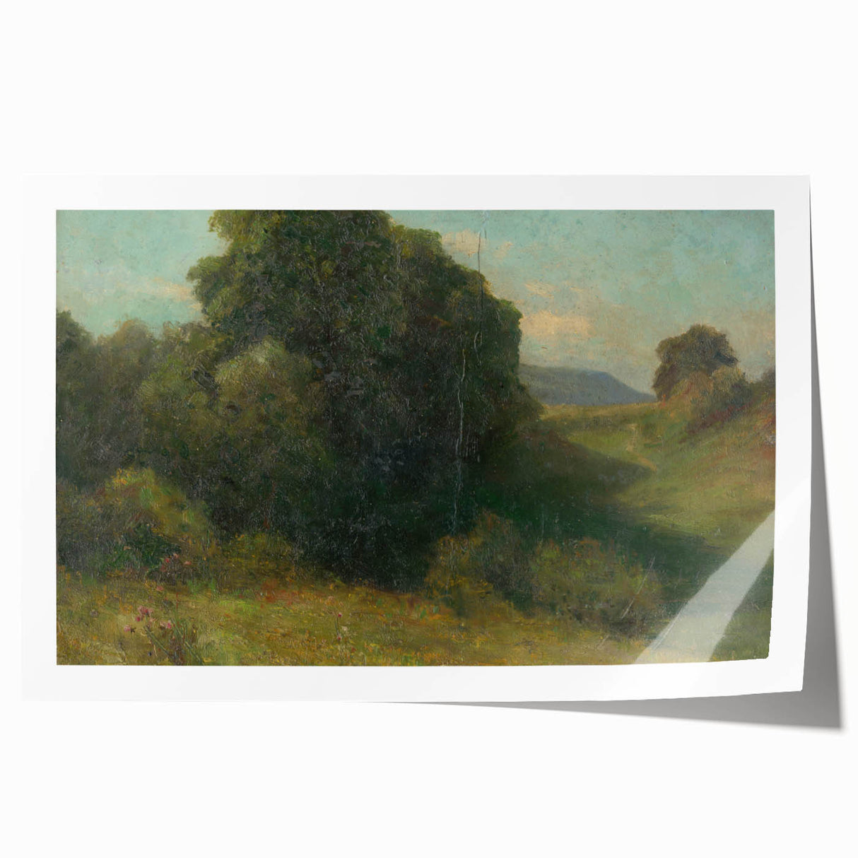 Modern Wall Art - Serene Valley Landscape with Lush Greens