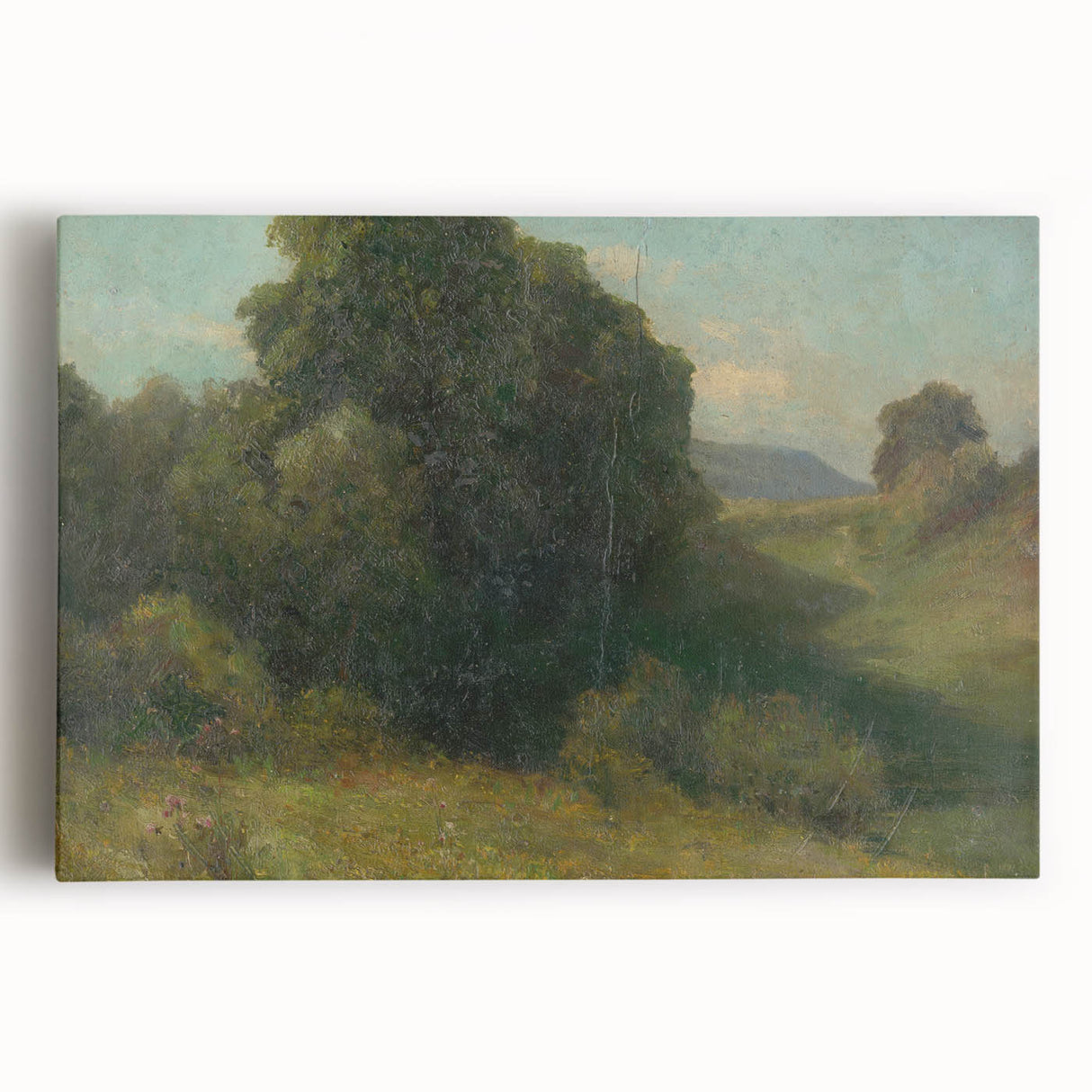 Modern Wall Art - Serene Valley Landscape with Lush Greens