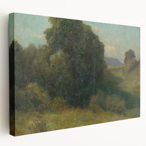 Modern Wall Art - Serene Valley Landscape with Lush Greens