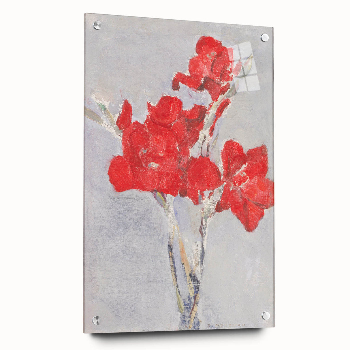 Modern Wall Art - Piet Mondrian’s Red Gladioli Print