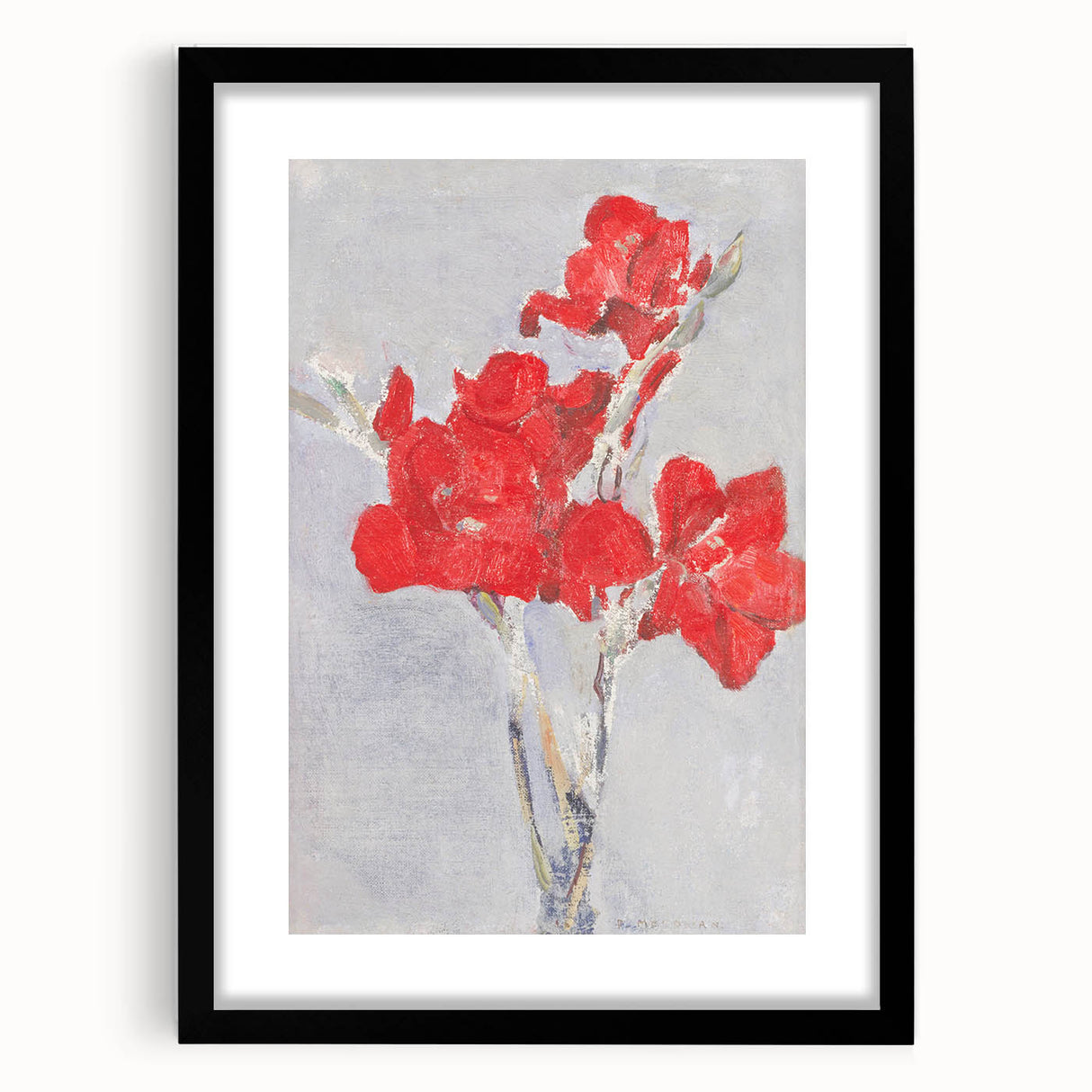 Modern Wall Art - Piet Mondrian’s Red Gladioli Print