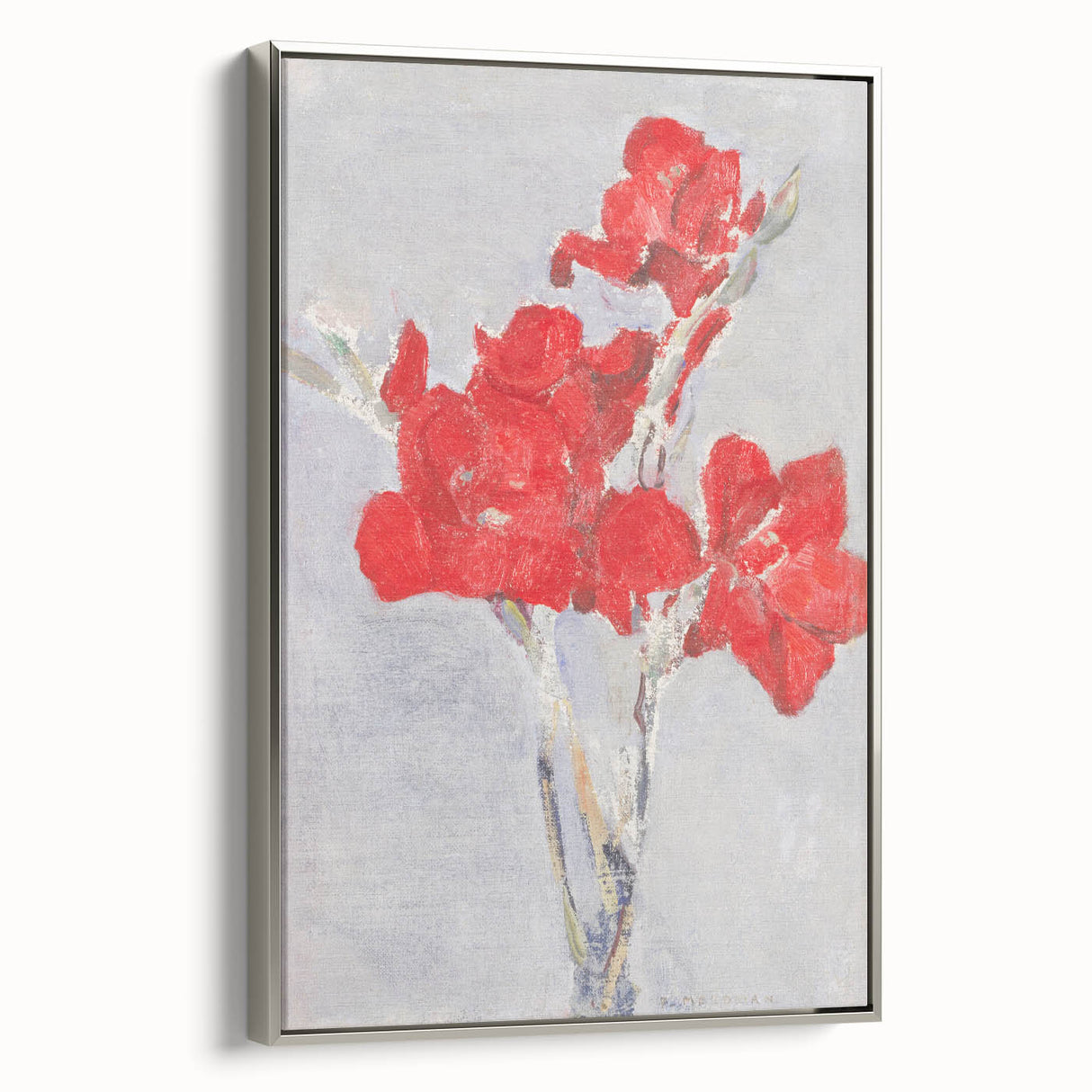 Modern Wall Art - Piet Mondrian’s Red Gladioli Print