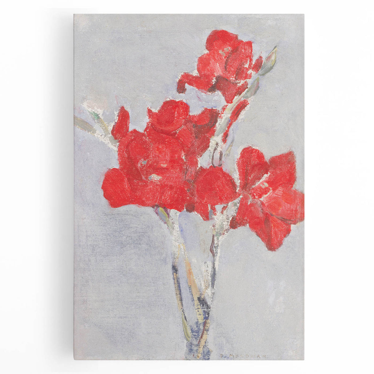 Modern Wall Art - Piet Mondrian’s Red Gladioli Print