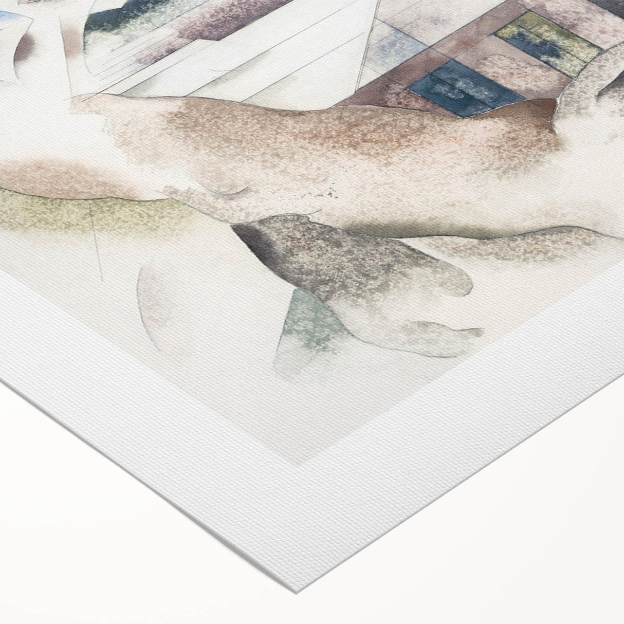 Modern Wall Art - Abstract Landscape with Tree and House