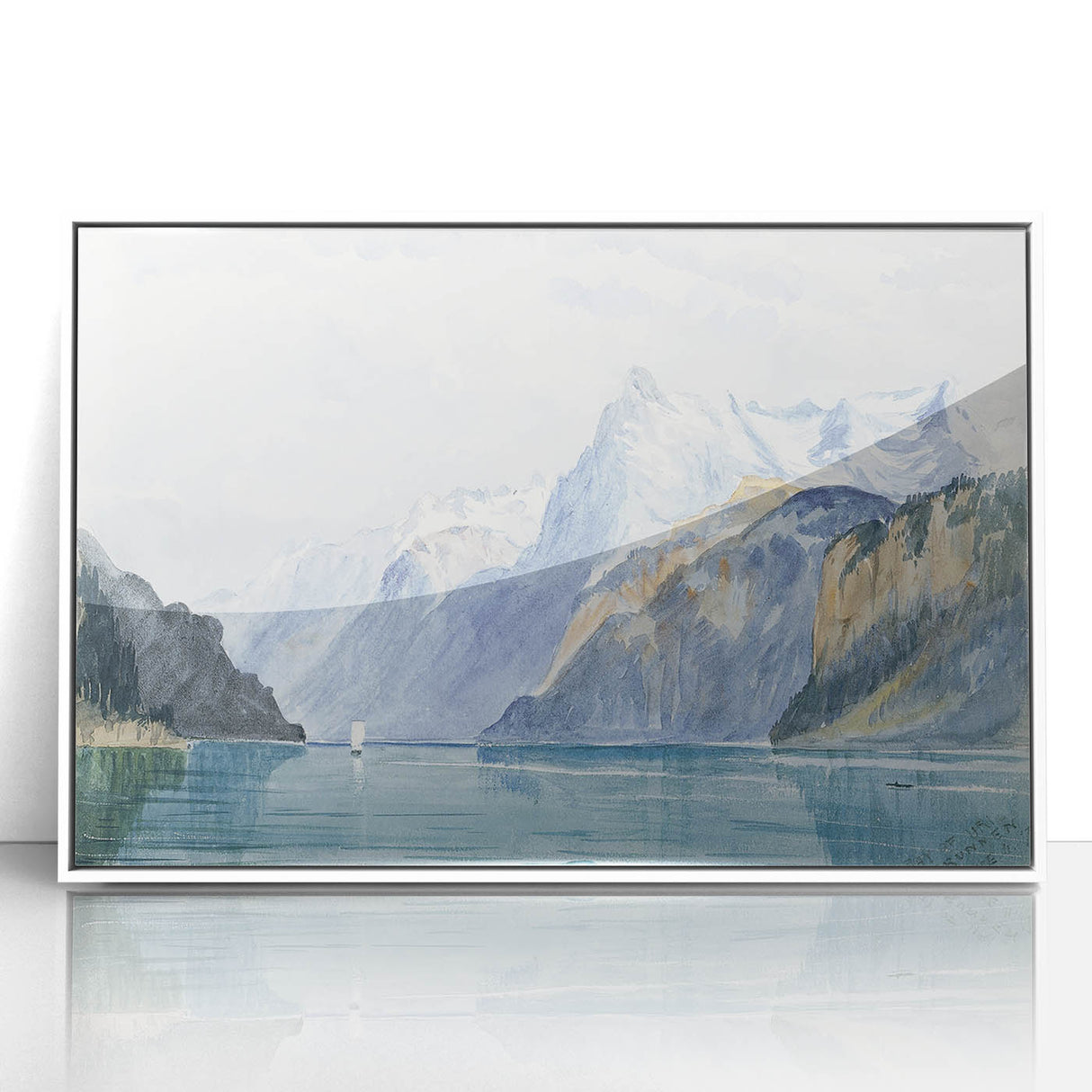 Modern Wall Art - Serene Alpine Landscape with Tranquil Waters