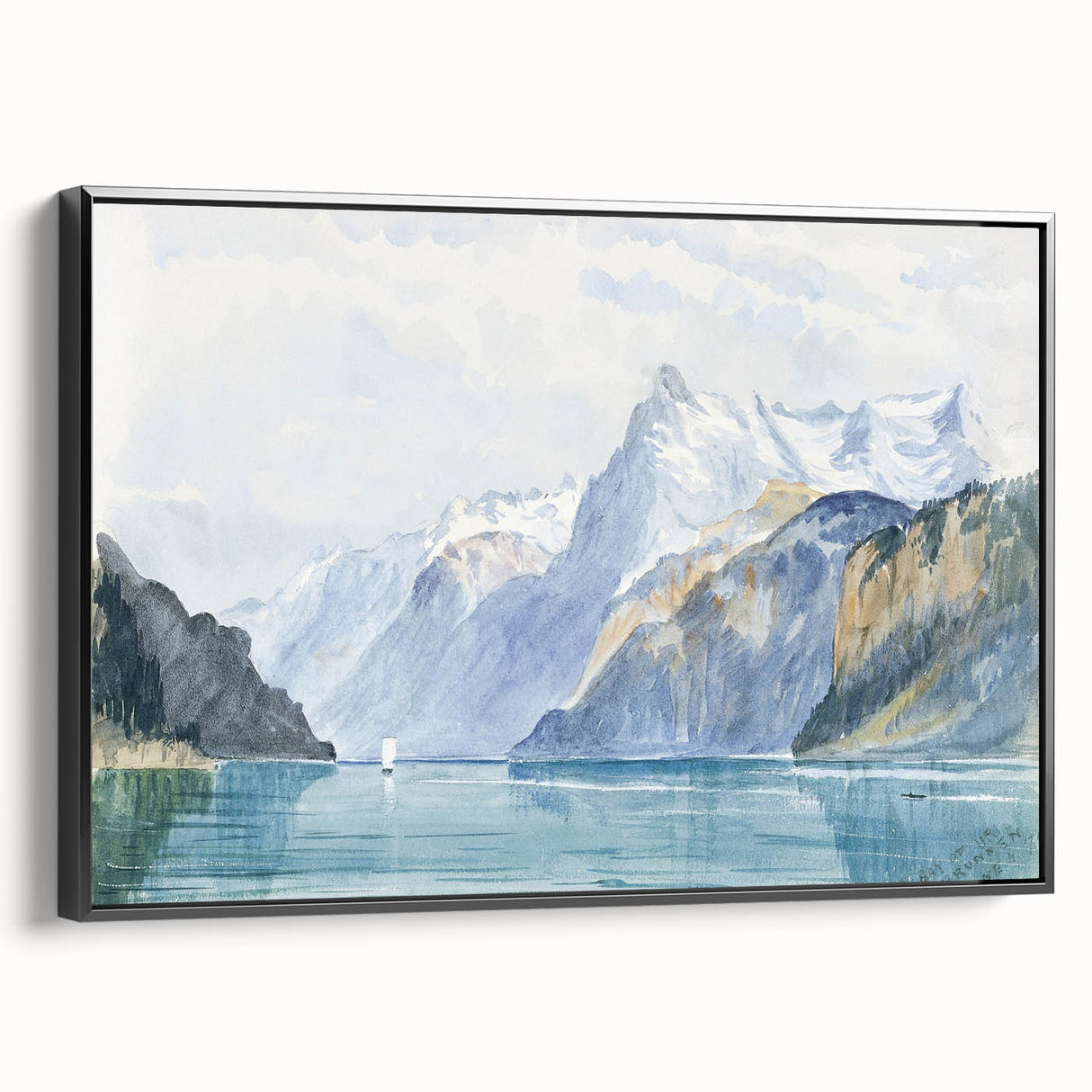 Modern Wall Art - Serene Alpine Landscape with Tranquil Waters