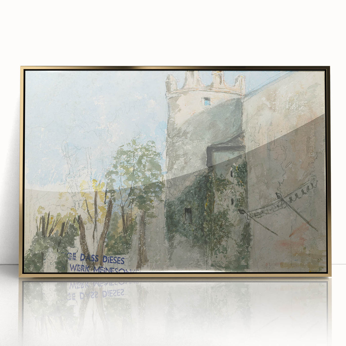 Modern Wall Art - Mansion Study with Rustic Charm