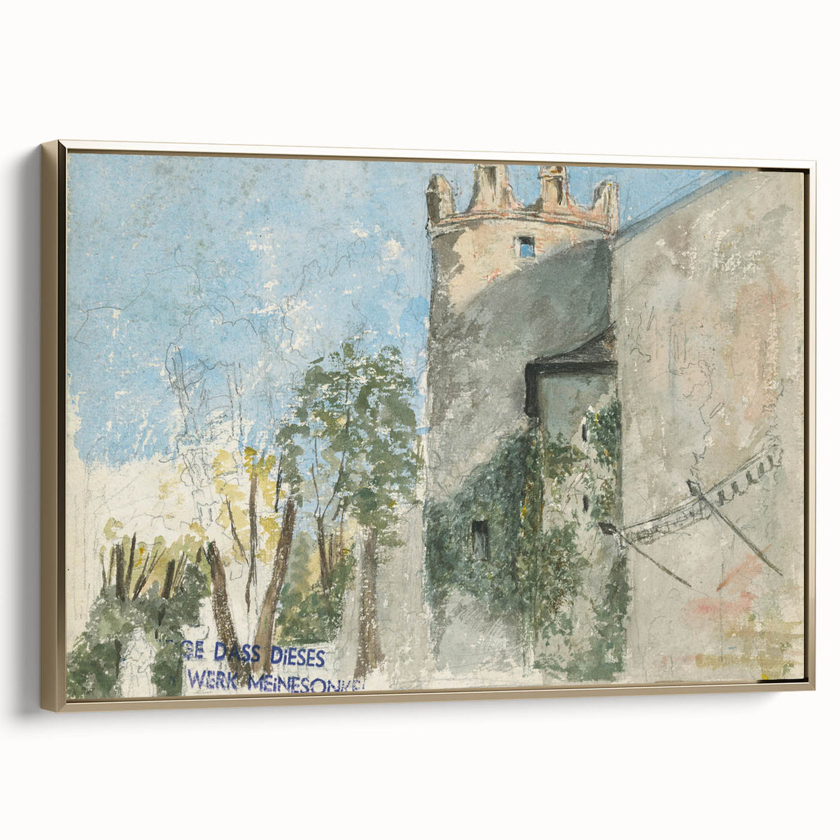 Modern Wall Art - Mansion Study with Rustic Charm