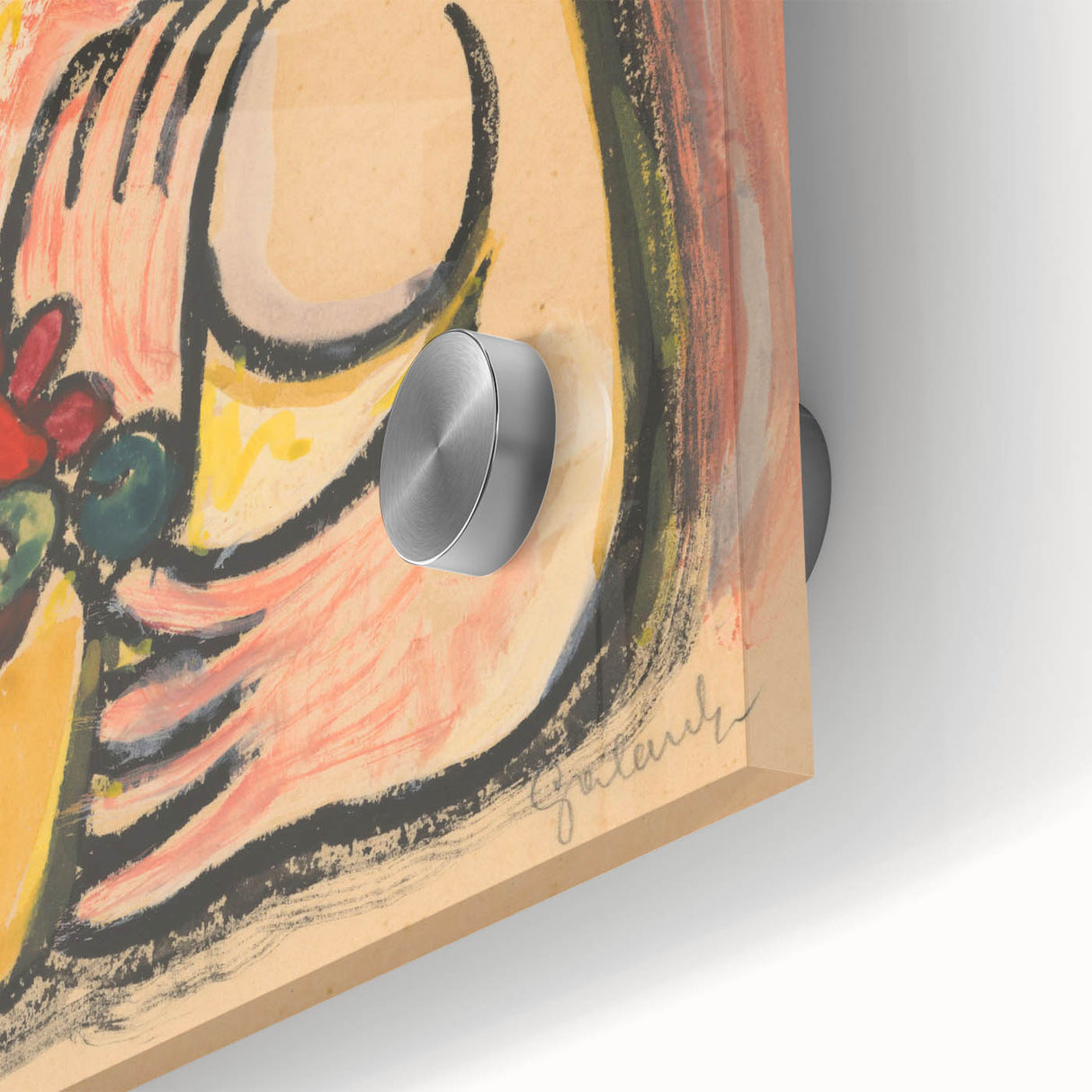 Modern Wall Art - Girl with a Basket of Flowers Print