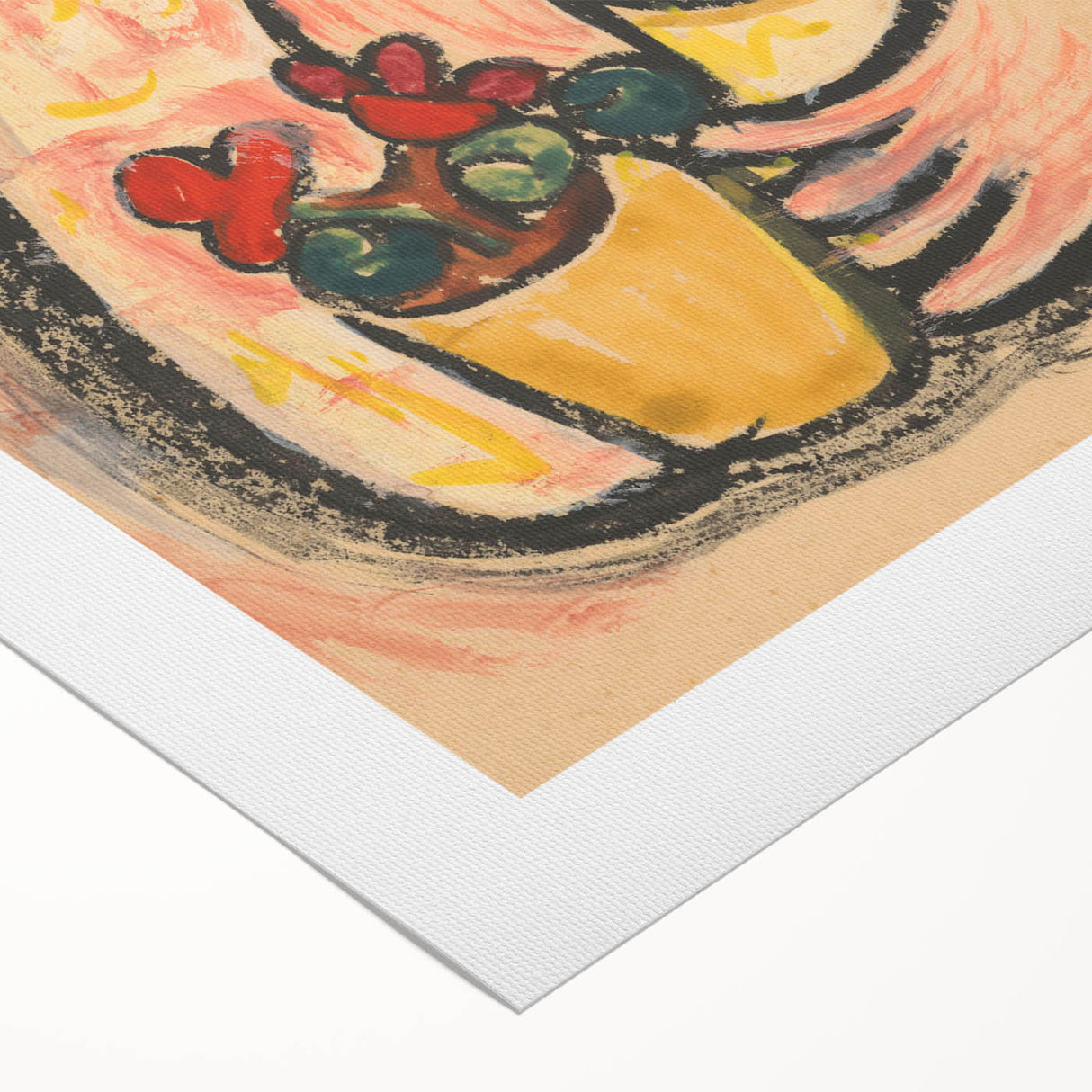 Modern Wall Art - Girl with a Basket of Flowers Print