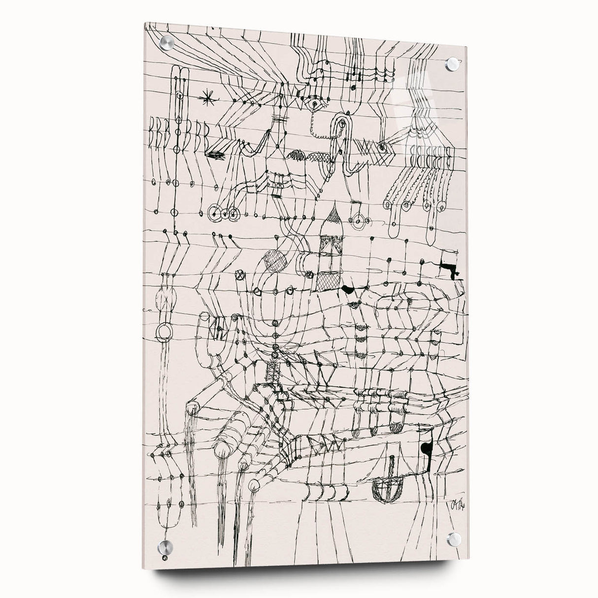 Modern Wall Art - Paul Klee’s Knotted Net Drawing Print