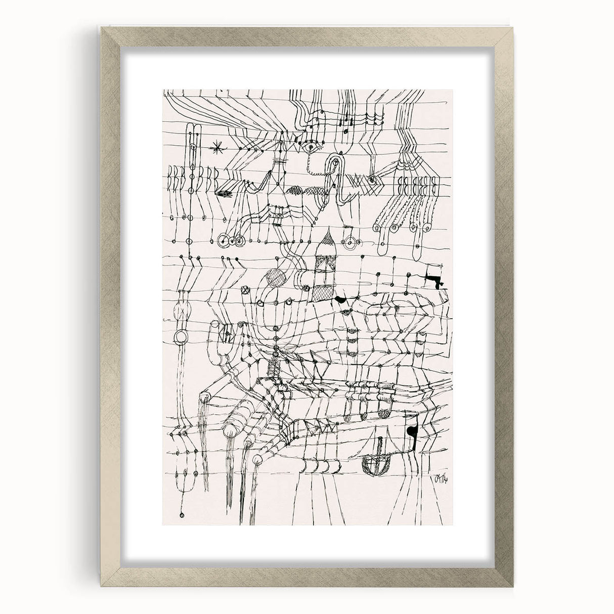 Modern Wall Art - Paul Klee’s Knotted Net Drawing Print