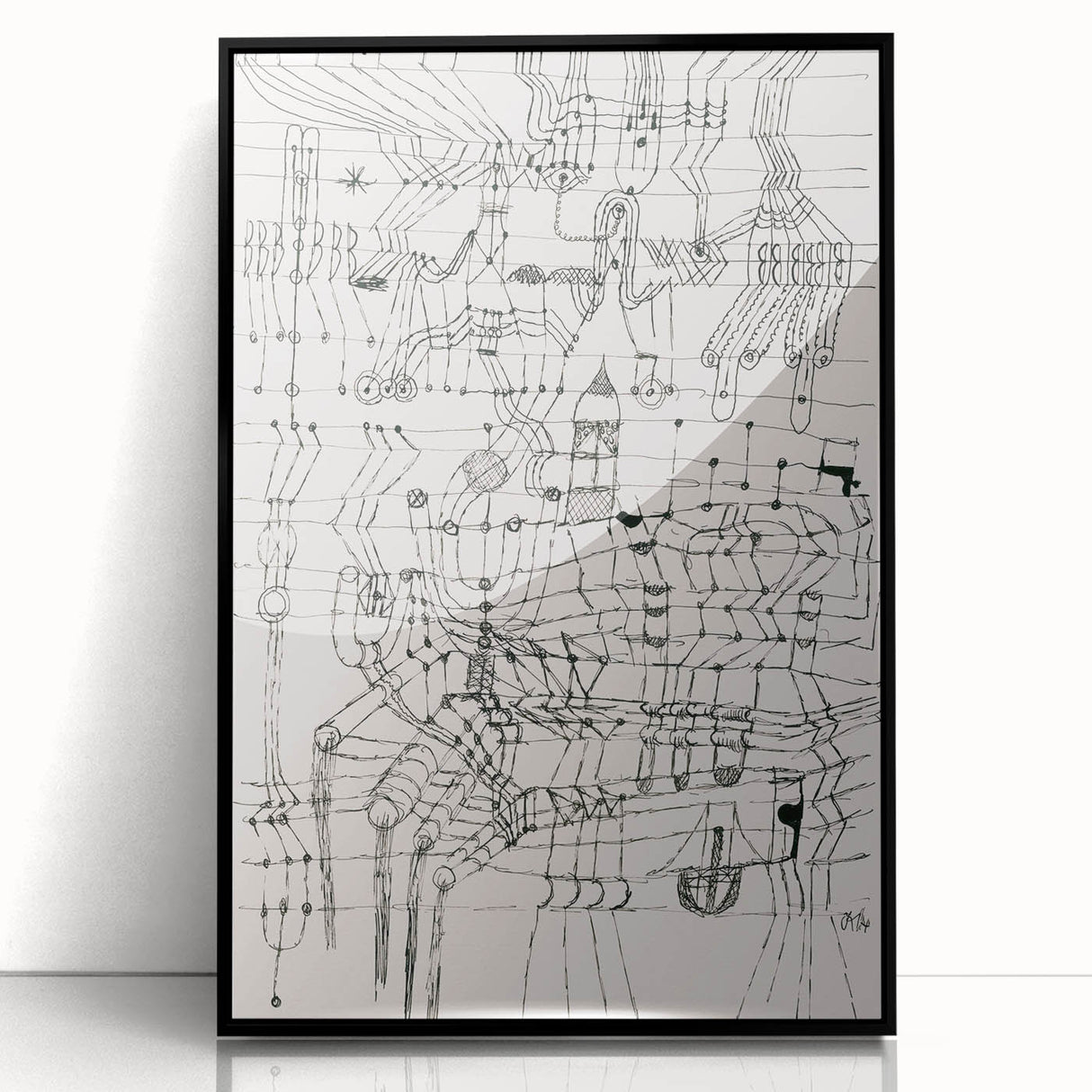 Modern Wall Art - Paul Klee’s Knotted Net Drawing Print