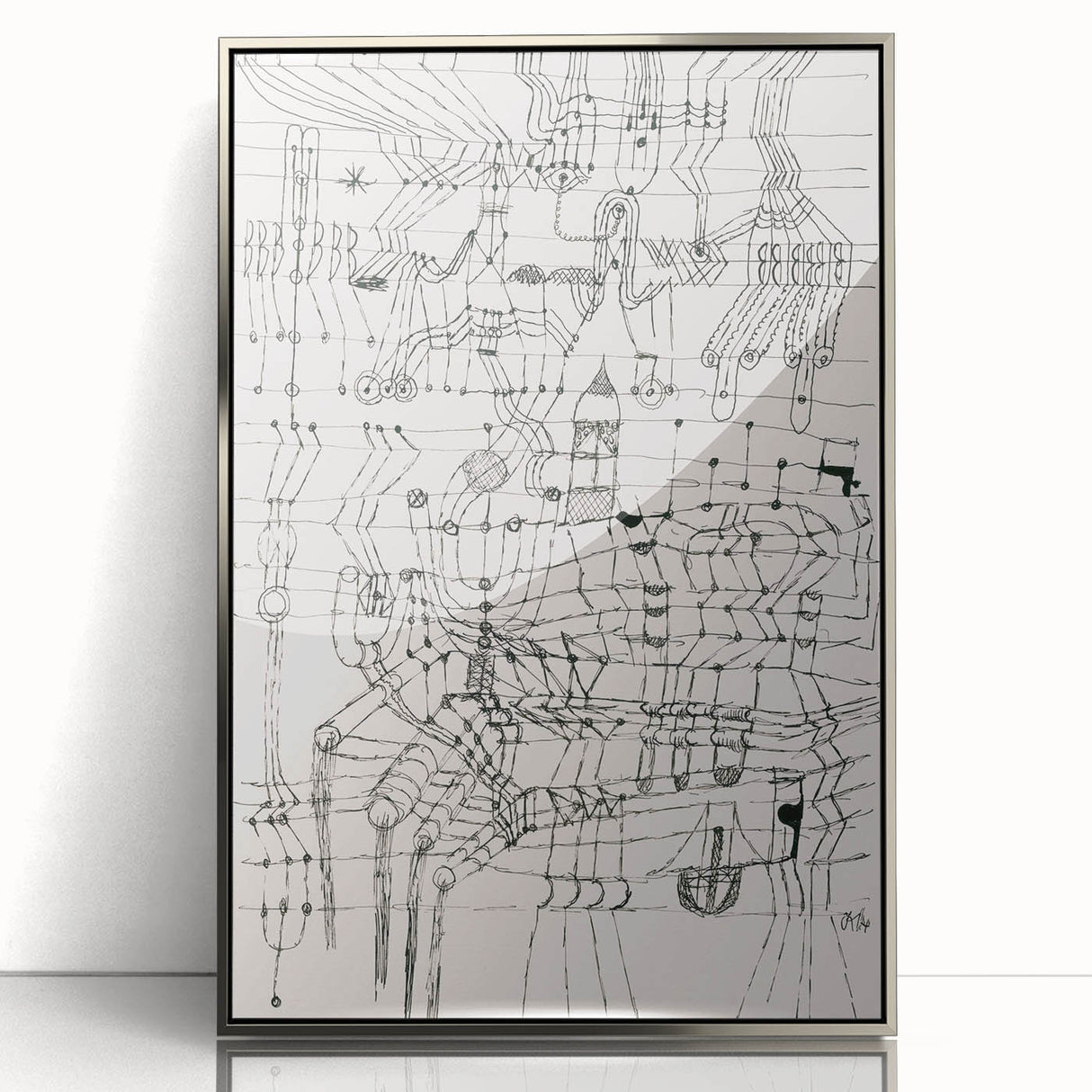 Modern Wall Art - Paul Klee’s Knotted Net Drawing Print