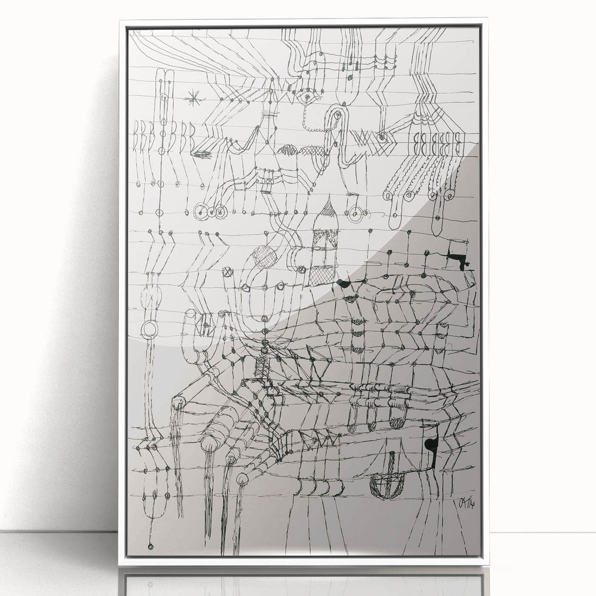 Modern Wall Art - Paul Klee’s Knotted Net Drawing Print