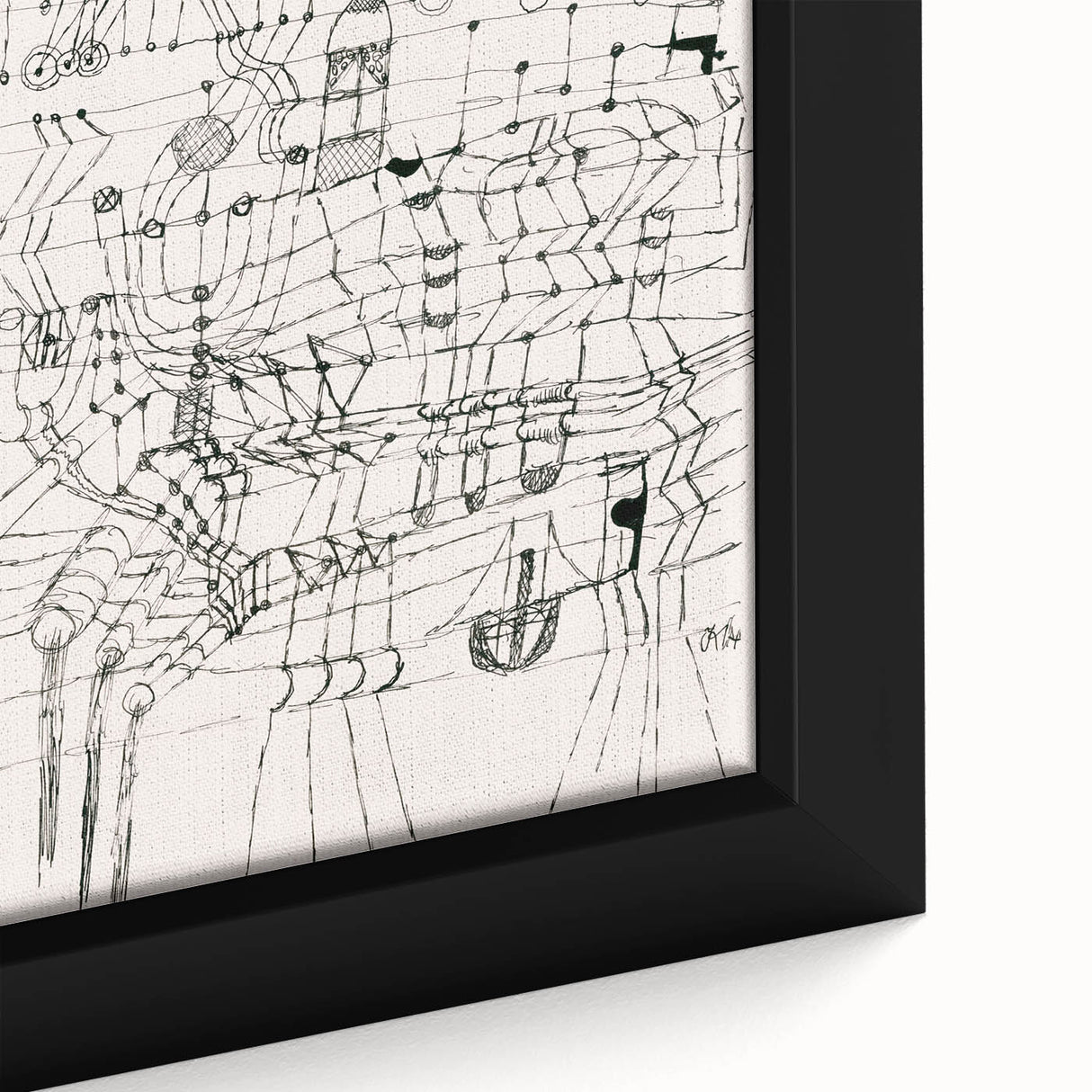 Modern Wall Art - Paul Klee’s Knotted Net Drawing Print