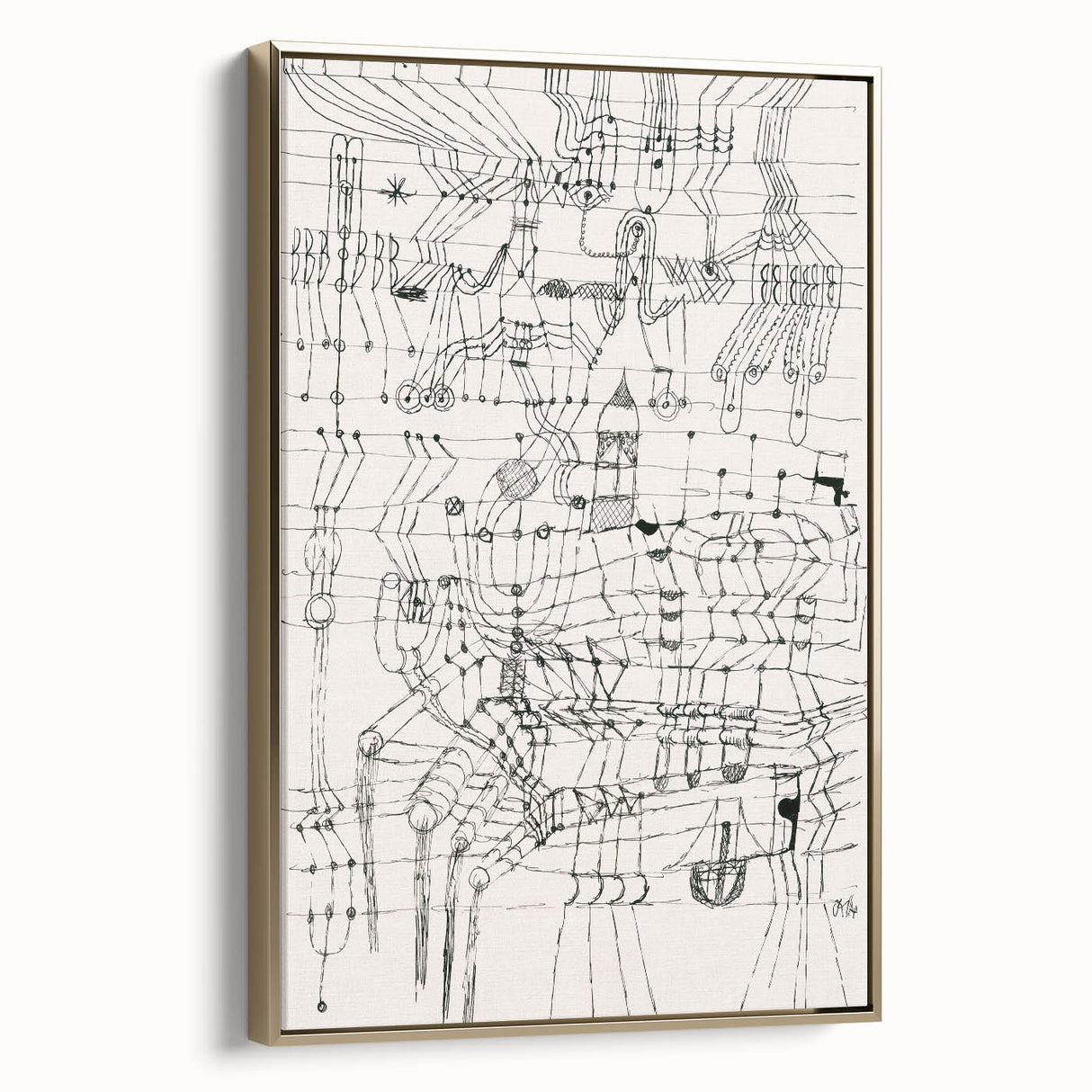 Modern Wall Art - Paul Klee’s Knotted Net Drawing Print