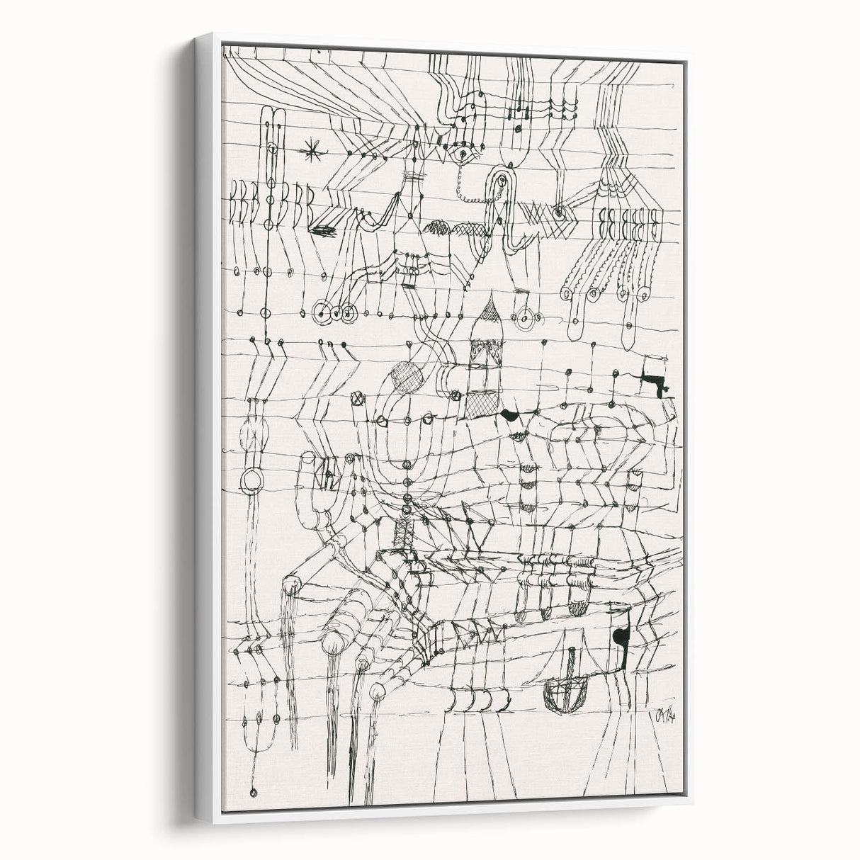 Modern Wall Art - Paul Klee’s Knotted Net Drawing Print