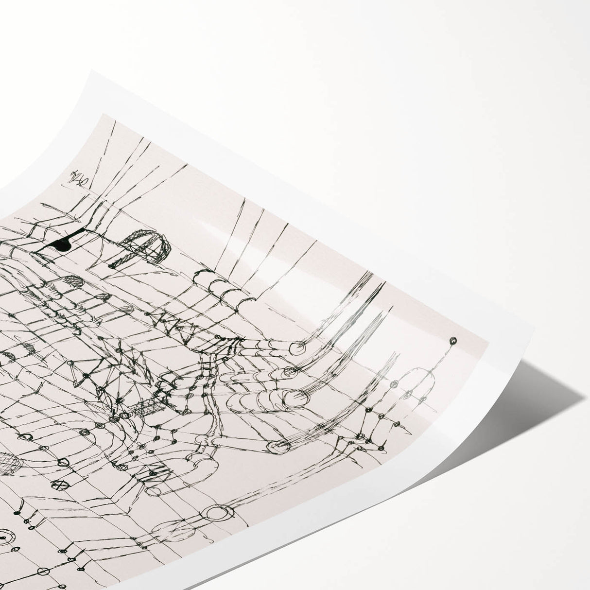 Modern Wall Art - Paul Klee’s Knotted Net Drawing Print