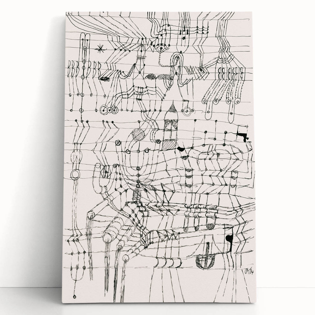 Modern Wall Art - Paul Klee’s Knotted Net Drawing Print