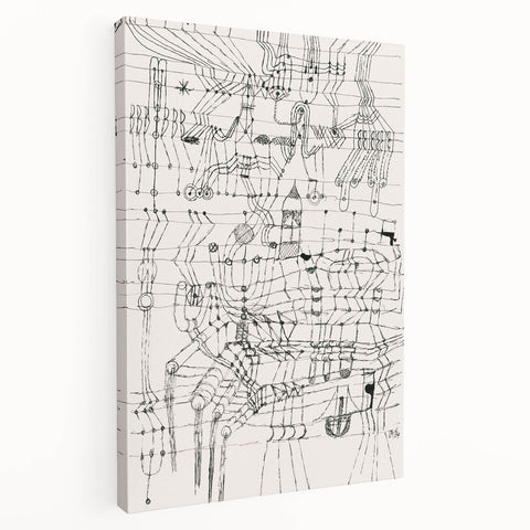 Modern Wall Art - Paul Klee’s Knotted Net Drawing Print