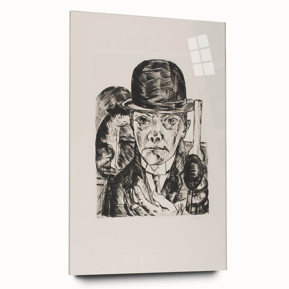 Modern Wall Art - Max Beckmann’s Self-Portrait in Bowler Hat Print