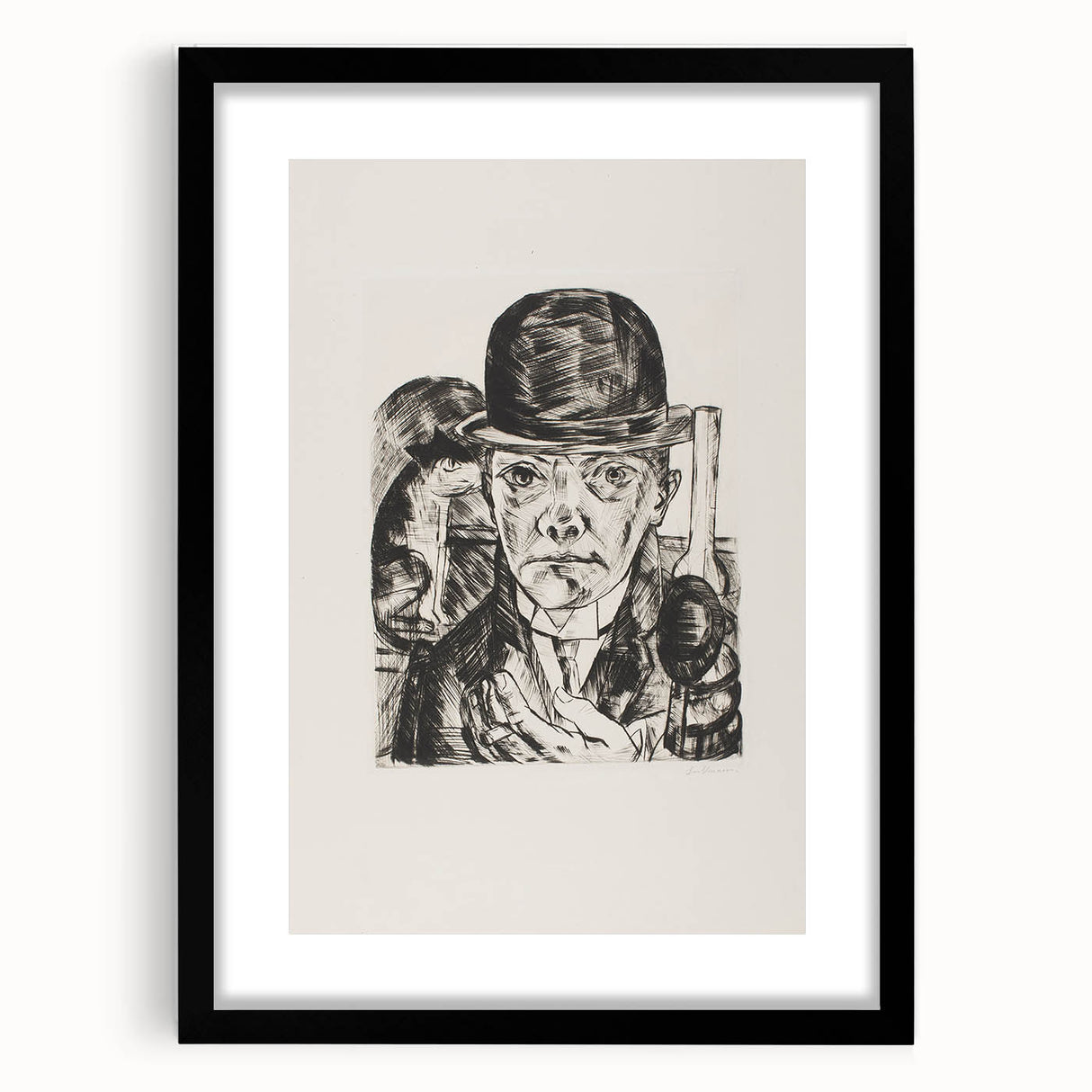 Modern Wall Art - Max Beckmann’s Self-Portrait in Bowler Hat Print