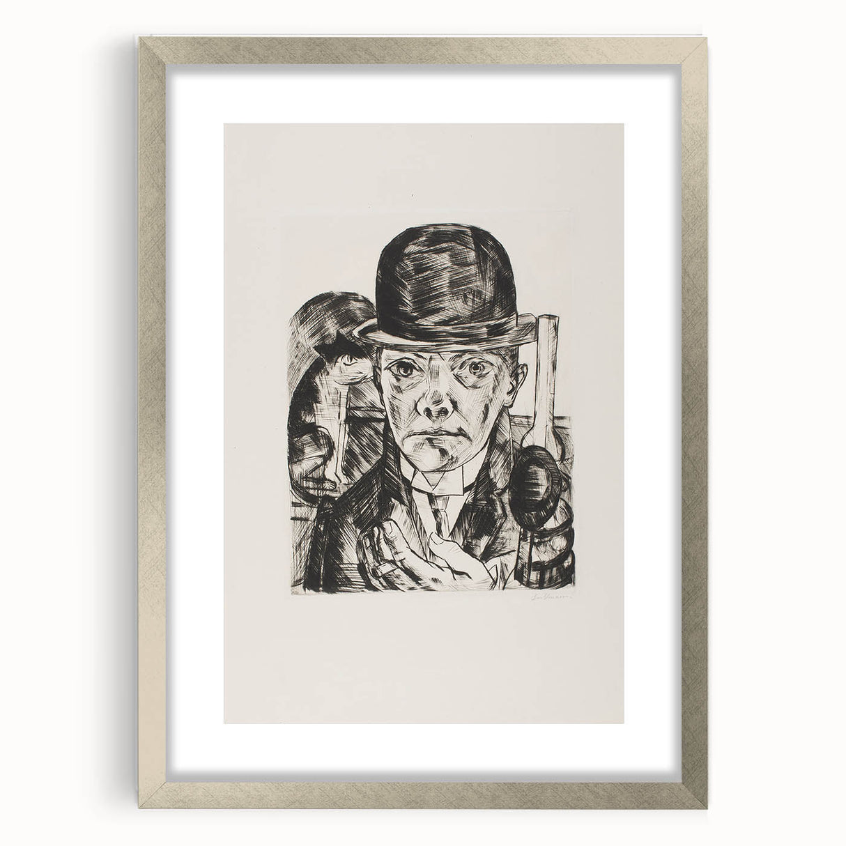 Modern Wall Art - Max Beckmann’s Self-Portrait in Bowler Hat Print
