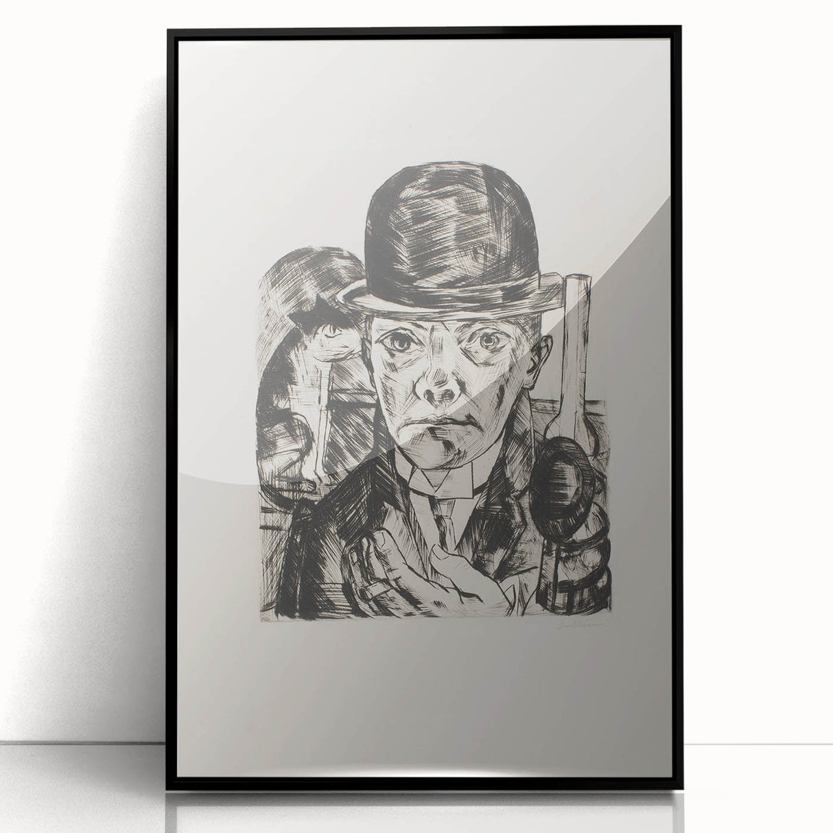 Modern Wall Art - Max Beckmann’s Self-Portrait in Bowler Hat Print