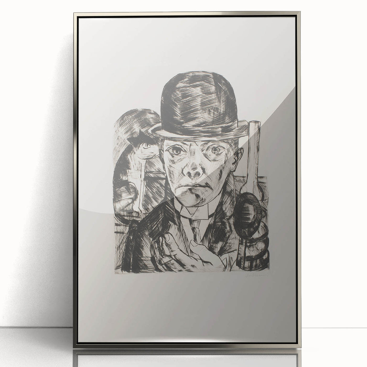 Modern Wall Art - Max Beckmann’s Self-Portrait in Bowler Hat Print