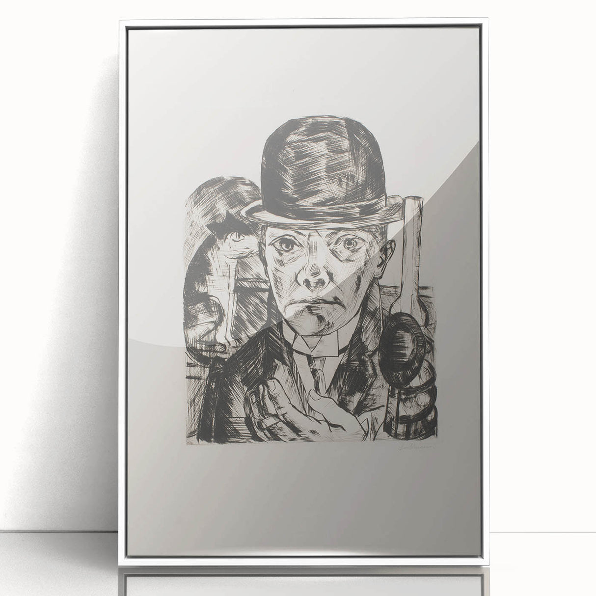 Modern Wall Art - Max Beckmann’s Self-Portrait in Bowler Hat Print