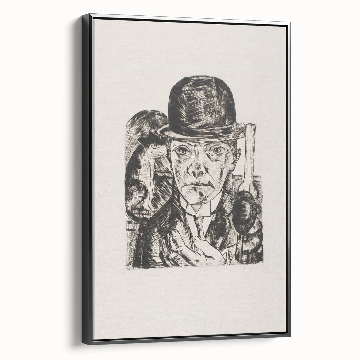 Modern Wall Art - Max Beckmann’s Self-Portrait in Bowler Hat Print