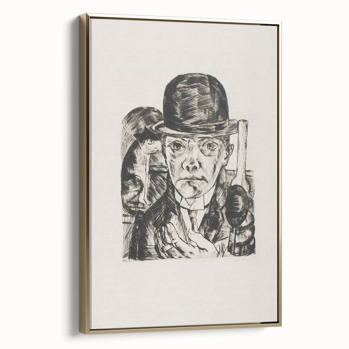 Modern Wall Art - Max Beckmann’s Self-Portrait in Bowler Hat Print