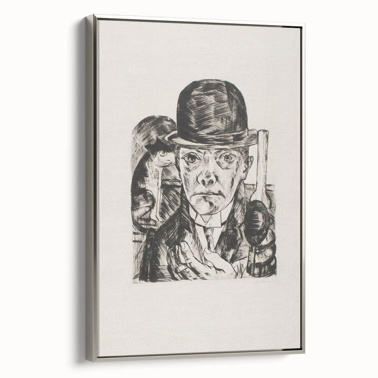 Modern Wall Art - Max Beckmann’s Self-Portrait in Bowler Hat Print
