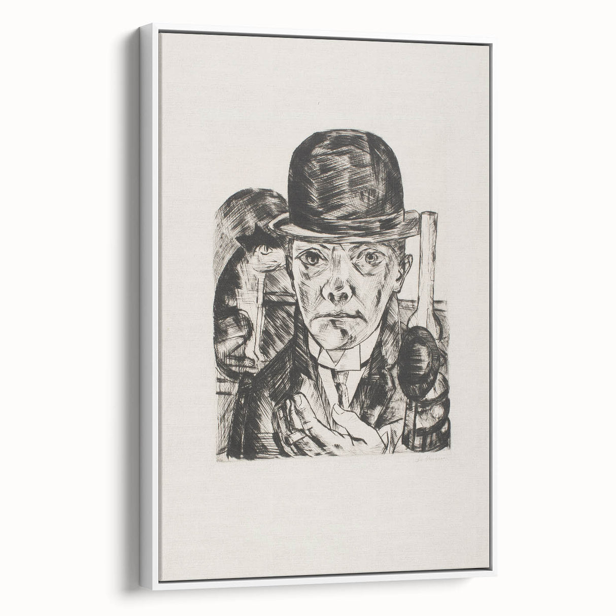 Modern Wall Art - Max Beckmann’s Self-Portrait in Bowler Hat Print