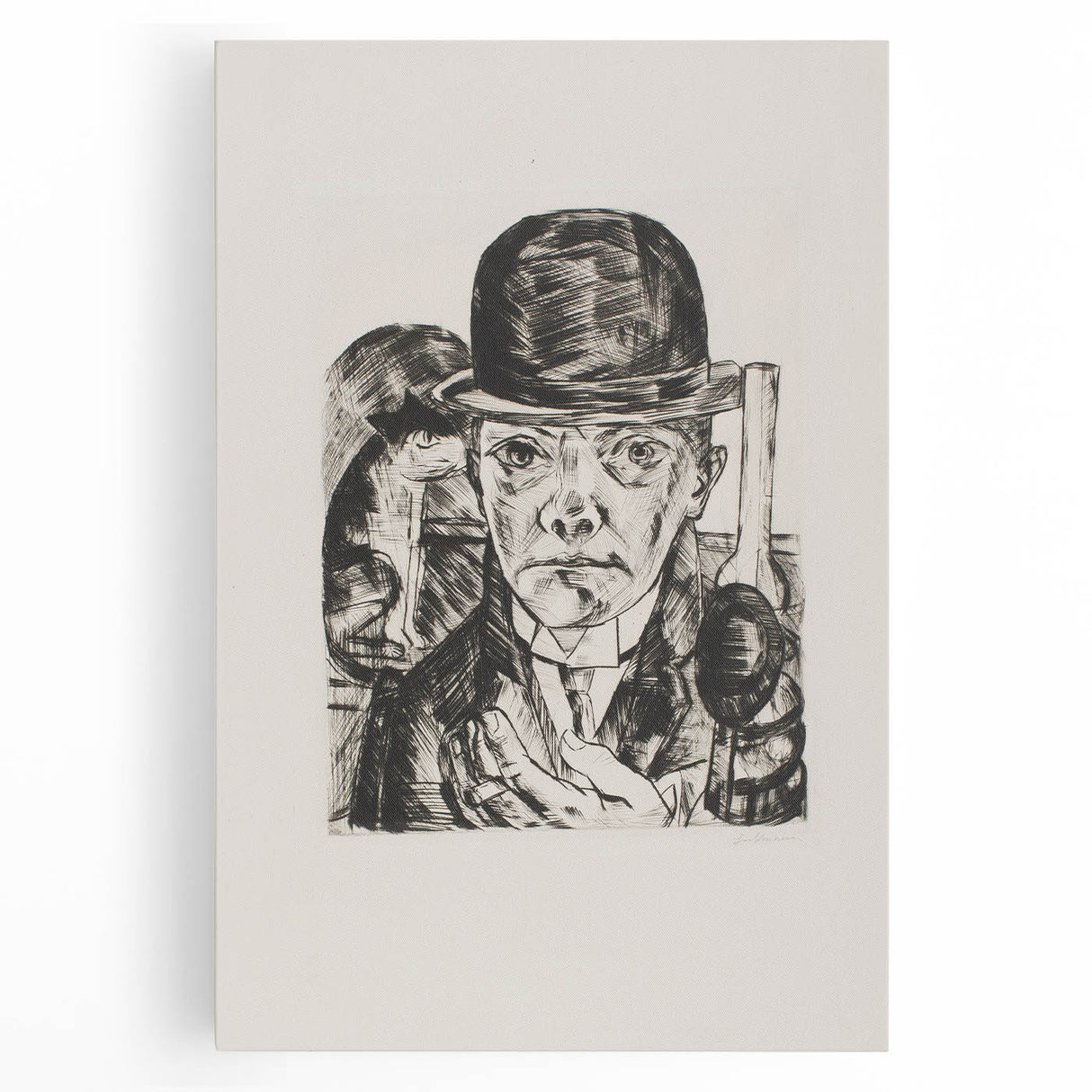 Modern Wall Art - Max Beckmann’s Self-Portrait in Bowler Hat Print