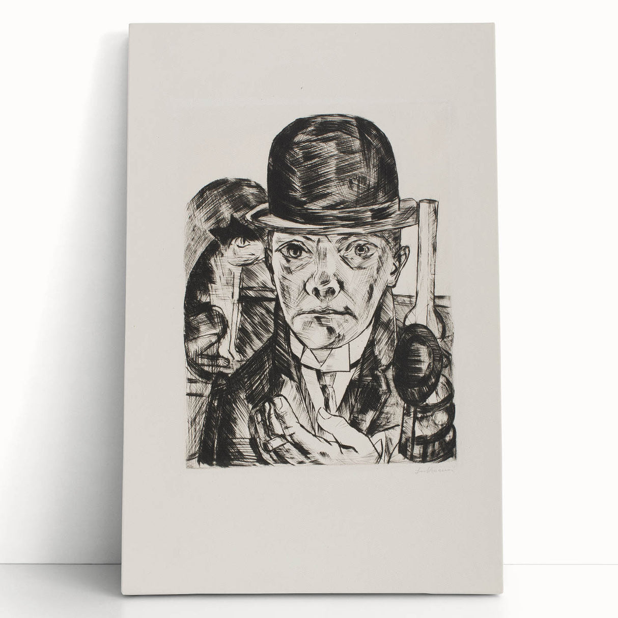 Modern Wall Art - Max Beckmann’s Self-Portrait in Bowler Hat Print