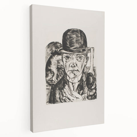 Modern Wall Art - Max Beckmann’s Self-Portrait in Bowler Hat Print