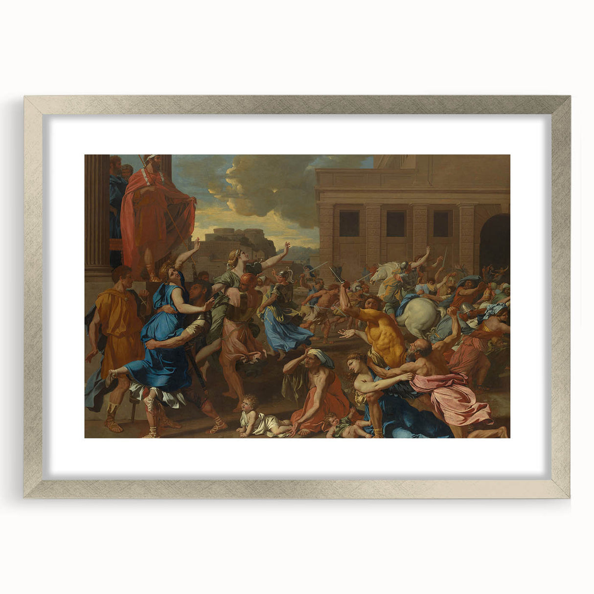 Modern Wall Art - The Abduction of the Sabine Women by Poussin