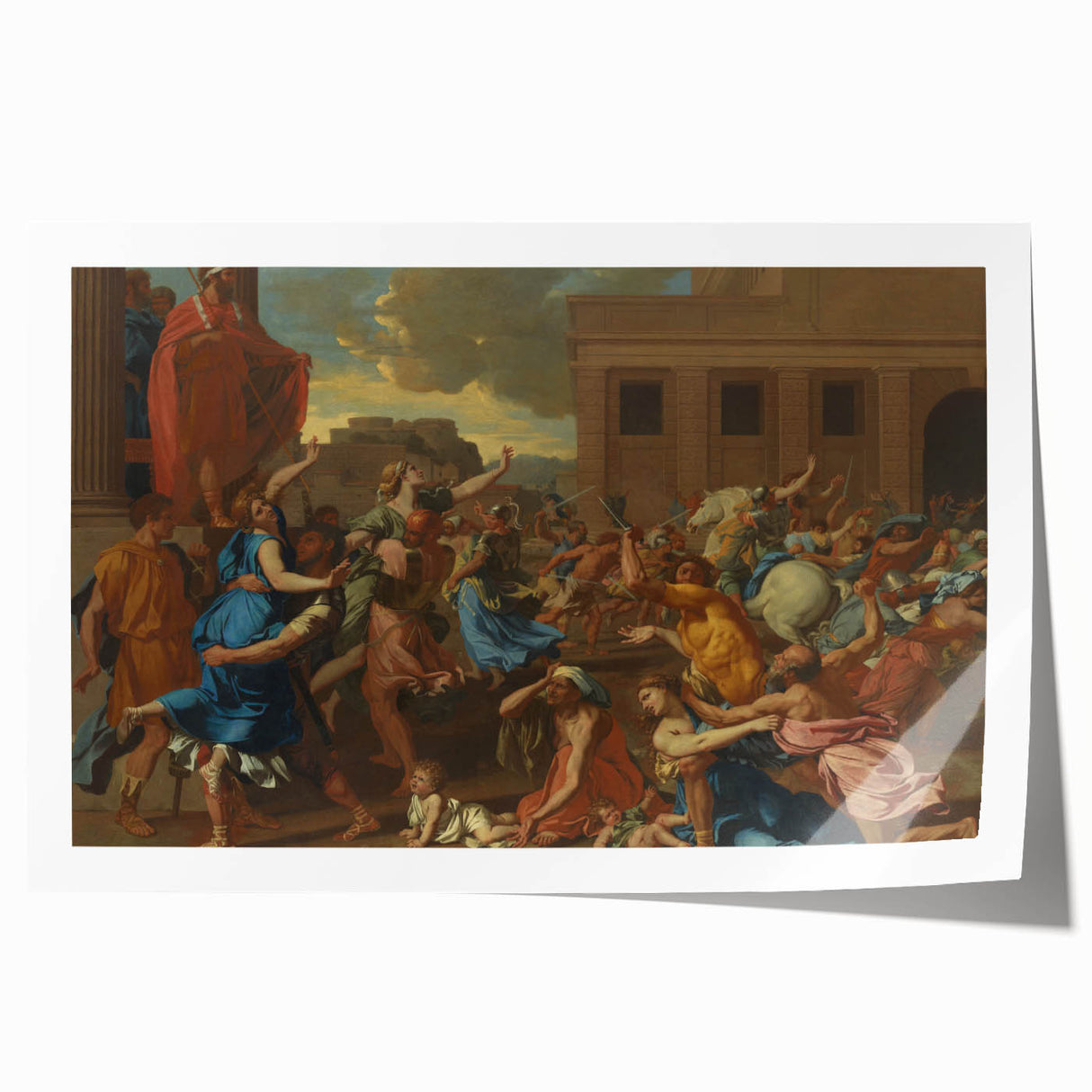 Modern Wall Art - The Abduction of the Sabine Women by Poussin