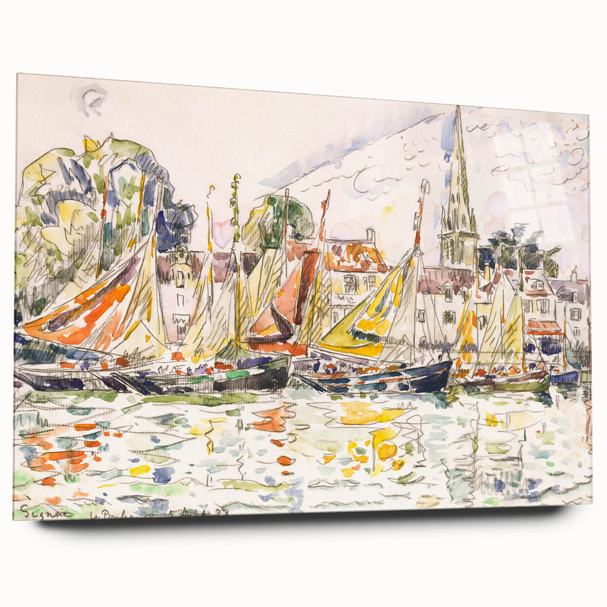 Modern Wall Art - Vibrant Fishing Boats at Le Pouliguen